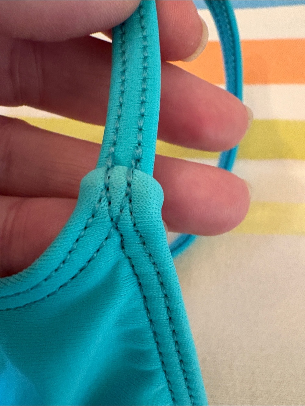 La Blanca Turquoise Slim-Strap One-Piece Swimsuit - Picture 6 of 6